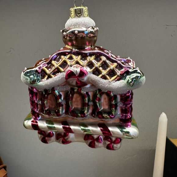 Fitz And Floyd Candylane Train Caboose Glass Christmas Ornament - Picture 5 of 9